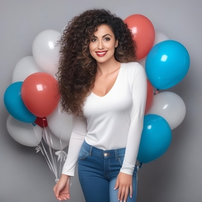 性感时髦欧美卷发美女写真图片